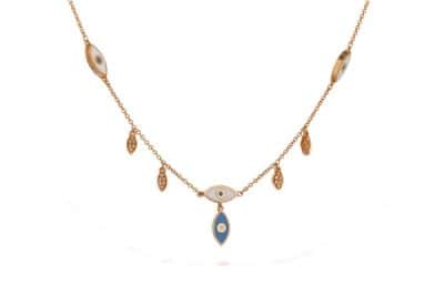 שרשרת עיניים תכלת ומרקיזות