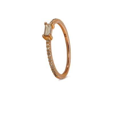 טבעת יהלום , יהלום באגט, טבעת אירוסין