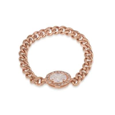 טבעת אובל משובצת, טבעת שרשרת