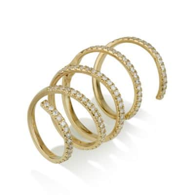 טבעת ספירלה יהלומים