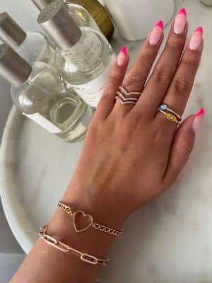 טבעת עין אמייל עם יהלומים