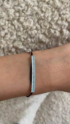 צמיד יהלומים עם טורקיז ועין תלויה