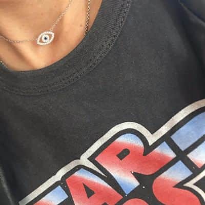 שרשרת עין משובצת