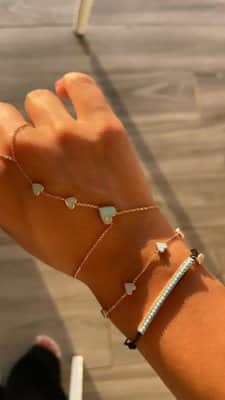 צמיד לבבות אמייל