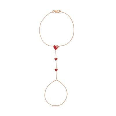 צמיד טבעת לבבות