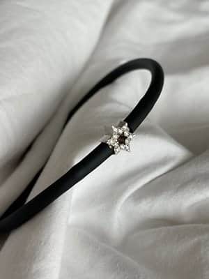 צמיד לגבר מגן דוד משובץ יהלומים