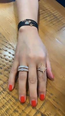 טבעת יהלומים אמרלד קאט , חצי איטרנטי, כתר