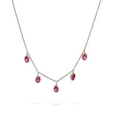 שרשרת טיפות ורודות