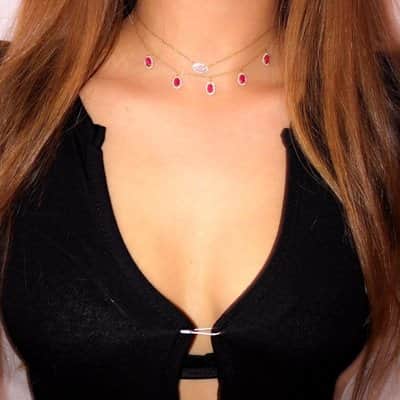 שרשרת טיפות ורודות