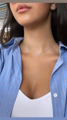 שרשרת מגן דוד יהלומים