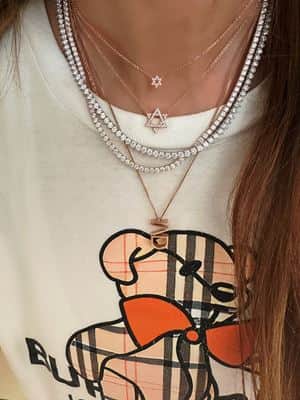 שרשרת מגן דוד יהלומים