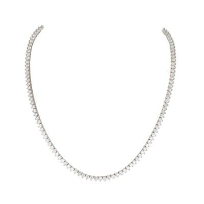 שרשרת יהלומים, טניס יהלומים, קולייר יהלומים, צ'וקר יהלומים - יהלומי מעבדה, שיבוץ 3 שיניים