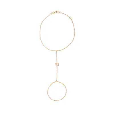 צמיד טבעת חי משובץ