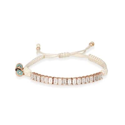 חצי צמיד טניס , צמיד יהלומים אמרלד קאט , יהלומי מעבדה. צמיד יהלומים עם חוט