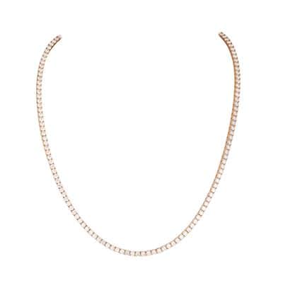 שרשרת יהלומים, טניס יהלומים, קולייר יהלומים, צ'וקר יהלומים - יהלומי מעבדה , שיבוץ קלאסי