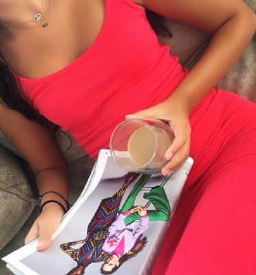 שרשרת פרח אמייל משובץ