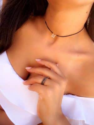 טבעת פתוחה ,יהלומים שחורים