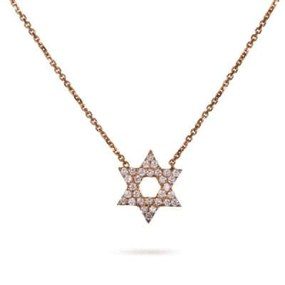 שרשרת מגן דוד יהלומים