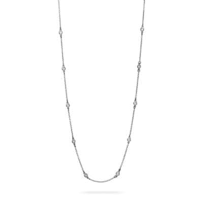 שרשרת יהלומים כוסות זהב לבן