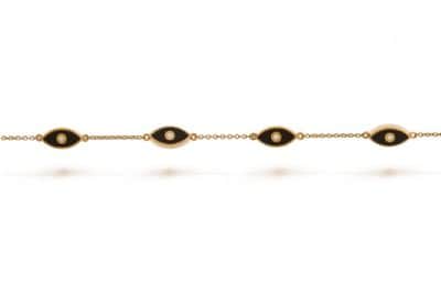 צמיד 4 עיניים אמייל דו צדדי