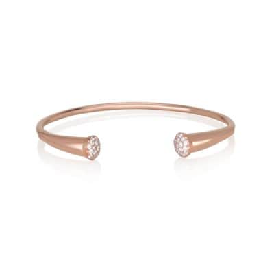 צמיד פתוח משובץ יהלומים