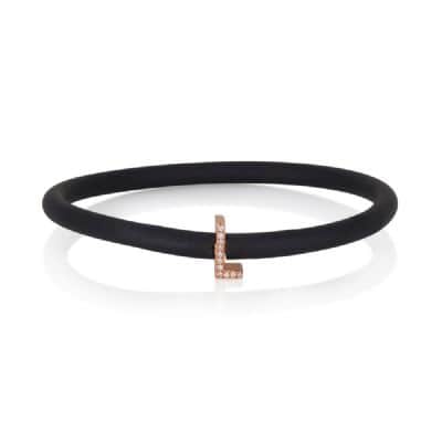 צמיד לגבר ,אותיות משובצות יהלומים