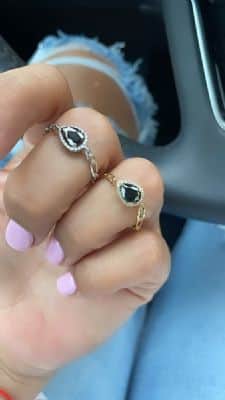 טבעת אמרלד באגט משובצת, טבעת שרשרת חוליות