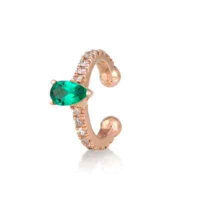 עגיל הליקס אמרלד משבוץ יהלומים