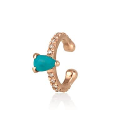 עגיל הליקס טורקיז משבוץ יהלומים