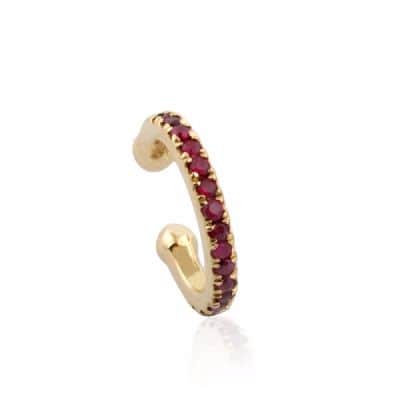 עגיל הליקס בודד עם רובי